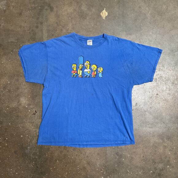 Vintage 2002 Matt Groening THE SIMPSONS Puff Print T-SHIRT XL - Picture 1 of 7